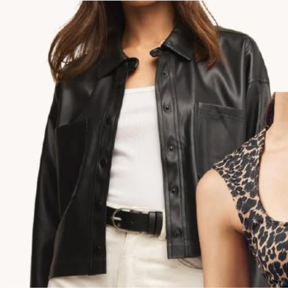 Z Supply Black Leather Jacket